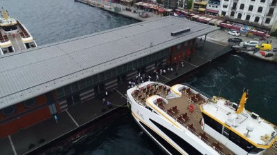 yuzer iskele -  Hizmete başlayan Karaköy İskelesi havadan görüntülendi Videosu