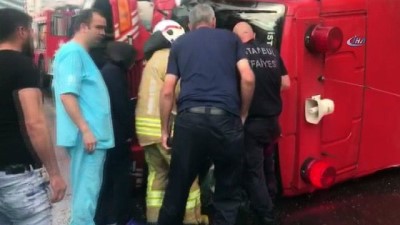itfaiye araci -  Şişli'de itfaiye aracı devrildi Videosu