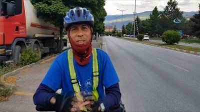 hac ibadeti -  Kutsal topraklara ulaşabilmek için Malezya’dan bisikletle yola çıktı  Videosu