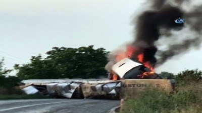 guvenlik onlemi -  Şişe dolu TIR alev alev yandı Videosu