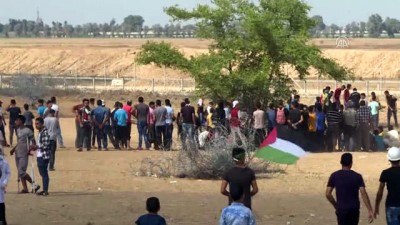 israil - Gazze'deki Büyük Dönüş Yürüyüşü gösterileri devam ediyor (1) - HAN YUNUS Videosu