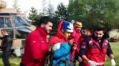 hava muhalefeti - Demirkazık Dağı'nda 3 dağcı mahsur kaldı (2) - NİĞDE  Videosu