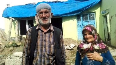 yasam mucadelesi -  Dolu ve yağış nedeniyle evleri başlarına çöktü Videosu