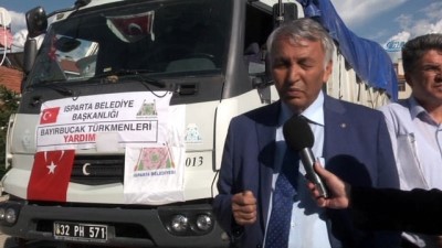 sparta -  Isparta Belediyesi, Bayırbucak Türkmenleri’ne 1 kamyon un gönderdi  Videosu