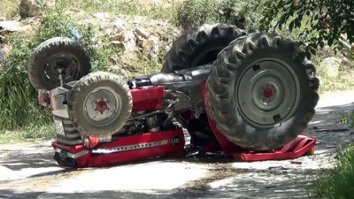 Devrilen traktörün altında kalan sürücü öldü - KONYA