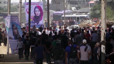 gaz bombasi - İsrail askerleri Gazze sınırında 100 Filistinliyi yaraladı - GAZZE Videosu