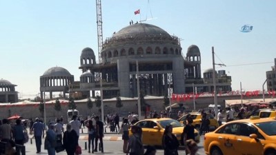 camii -  Taksim Camii’ne devasa Türk Bayrağı asıldı Videosu