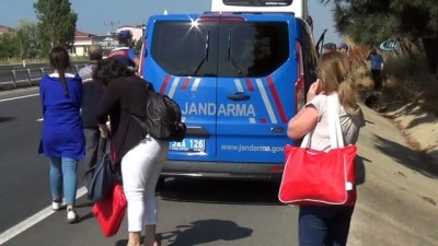 trafik yogunlugu -  Yolcu otobüsü ile tanker çarpıştı: 10 yaralı  Videosu