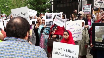 protesto - 'Filistin'e destek' yürüyüşü - CHICAGO  Videosu