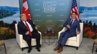 gumruk vergisi -  - G7 Zirvesi’nde Trump, Kanada Başbakanı İle Görüştü  Videosu