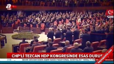 CHP'li Tezcan PKK marşında hazır ola geçti 