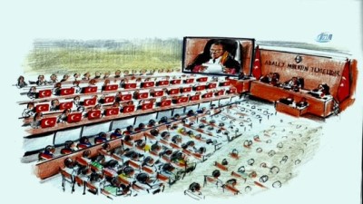 karakale -  15 Temmuz Şehitler Davasında salona 34 şehit için 34 Türk bayrağı getirildi  Videosu