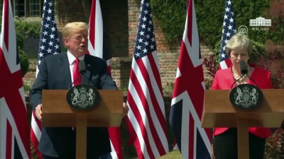 ingiltere - Trump-May ortak basın toplantısı - LONDRA Videosu