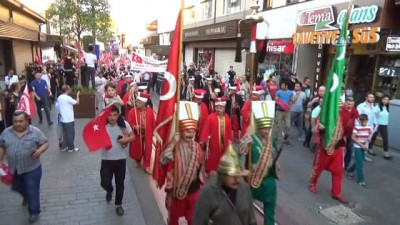 mehter takimi -  Bursa’da binler bayrak yürüyüşünde buluştu...Yürüyüş havadan görüntülendi Videosu