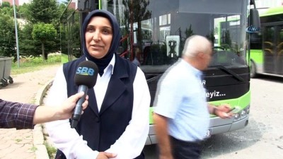 belediye otobusu -  3 çocuk annesi kadın, belediye otobüsünün direksiyonuna geçti  Videosu