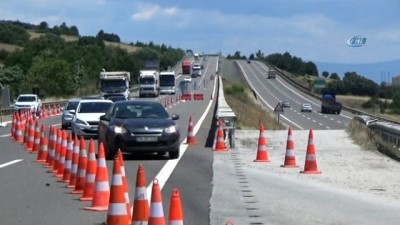 yol calismasi -  Bolu TEM Otoyolu’nda 28 gün sürecek çalışma başladı  Videosu