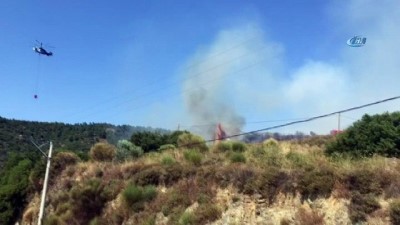 makilik alan -  Erdek'te yol kenarında başlayan yangın ormanlık alana sıçradı Videosu