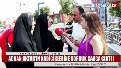 adnan oktar - Adnan Oktar'ı savunan kadınlar ve  tepki gösteren vatandaşlar arasında yaşanan tartışma Videosu