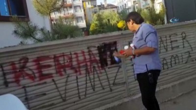 memur -  Cami duvarına yazılan çirkin yazı, polis tarafından silindi  Videosu