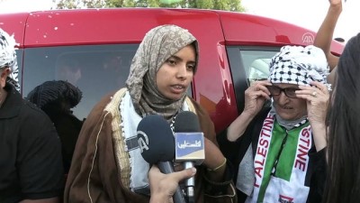 bedevi - Filistinli genç kadından 'Han el-Ahmer bizim kalacak' mesajı  Videosu