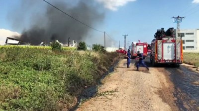  Kozmetik fabrikasında korkutan yangın 