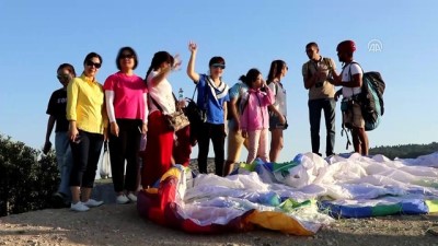 sicak hava balonu - Pamukkale'yi havadan görmek için tatillerini uzatıyorlar - DENİZLİ  Videosu