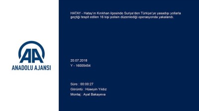 suriye - Kırıkhan'da 16 yabancı uyruklu yakalandı - HATAY Videosu