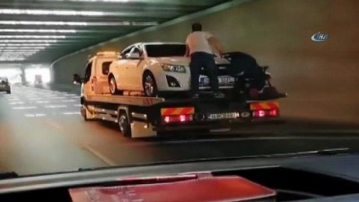 bebek -  Çekici üzerinde bebek arabasıyla yolculuk  Videosu