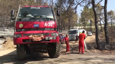 orman yangini - Orman yangınında zarar gören alan havadan görüntülendi - ANTALYA  Videosu