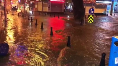 dolu yagisi -  Silivri'de caddeleri sel bastı Videosu