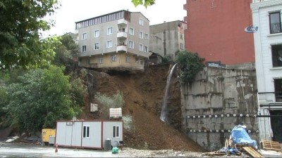 cokme tehlikesi -  Sütlüce'de toprak kayması nedeniyle bir bina çökme tehlikesi yaşıyor  Videosu