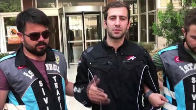 motosikletci - Tehlikeli motosiklet kullanan şüpheli gözaltına alındı - İSTANBUL  Videosu