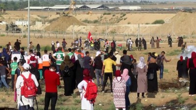 israil - İsrail askerleri Gazze sınırında onlarca Filistinliyi yaraladı (3) - GAZZE Videosu