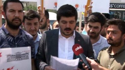  AK Parti Ankara İl Gençlik Kolları Yargıtay Cumhuriyet Başsavcılığı önünde toplandı