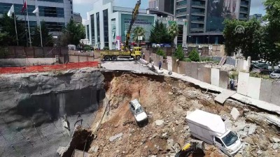 guvenlik onlemi - Ümraniye'de inşaatın perde duvarı çöktü (4) - İSTANBUL  Videosu