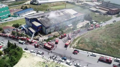 tekstil fabrikasi - Hadımköy'deki fabrika yangını havadan görüntülendi - İSTANBUL  Videosu