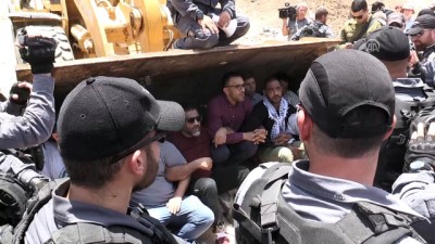 guvenlik gucleri - İsrail'in Filistinlilere ait evleri yıkması protesto edildi - KUDÜS Videosu