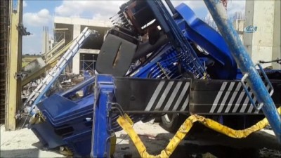 insaat alani -  Tekirdağ'da inşaatta vinç devrildi: 1 işçi yaralandı Videosu