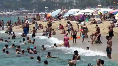 yaz sicaklari -  Kavurucu sıcaktan bunalanlar sahile indi  Videosu