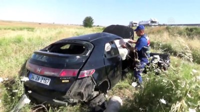 Otomobil şarampole devrildi: 6 yaralı - AKSARAY 