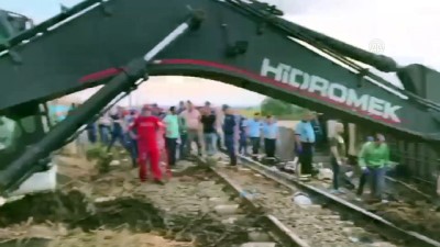 Tren kazası - Yaralılar helikopterle sevk ediliyor - TEKİRDAĞ
