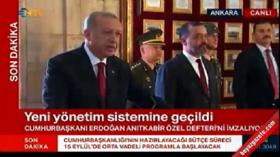 anitkabir - Cumhurbaşkanı Erdoğan Anıtkabir özel defterini imzaladı Videosu