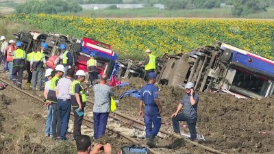 tren kazasi - Tren kazası - Enkaz kaldırma ve onarım çalışmaları (2) - TEKİRDAĞ  Videosu