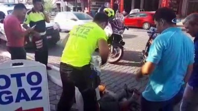 dikkatsizlik -  Edremit’te motosikletler çarpıştı : 1 yaralı Videosu