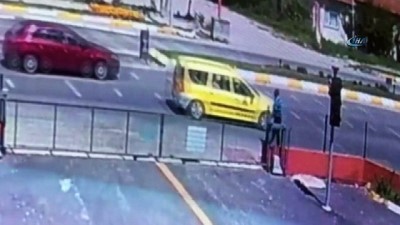 fabrika -  Sürücü otomobilin çarpması sonucu havaya fırladı Videosu