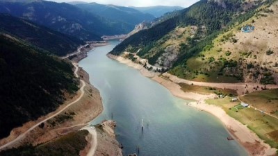 baraj golu -  Sular altında kalan köy havadan görüntülendi  Videosu