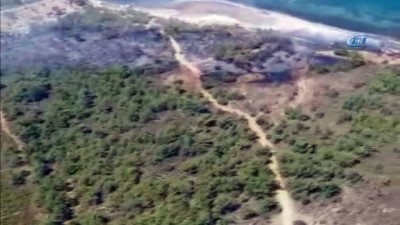 tarim arazisi -  Ayvalık’taki orman yangını söndürüldü... Yangın havadan böyle görüntülendi  Videosu