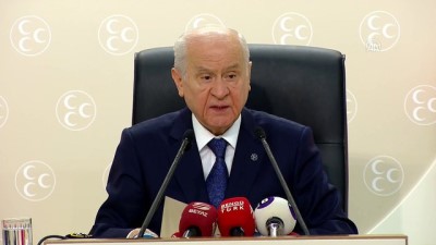 twitter - Bahçeli: 'Trump'ın Türkiye aleyhine servis ettiği twitter mesajları Türk milletine sökmeyecektir'- ANKARA  Videosu