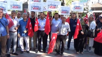  Karaman’da STK’lar, ABD’nin yaptırımlarını protesto etti