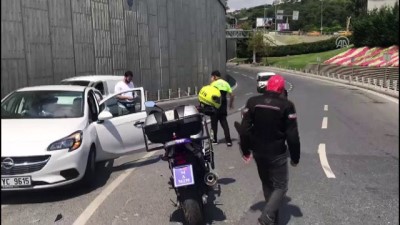 Beşiktaş'ta otomobille motosiklet çarpıştı: 1 yaralı - İSTANBUL